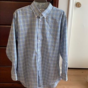 Crown & Ivy blue and green slim fit button down.